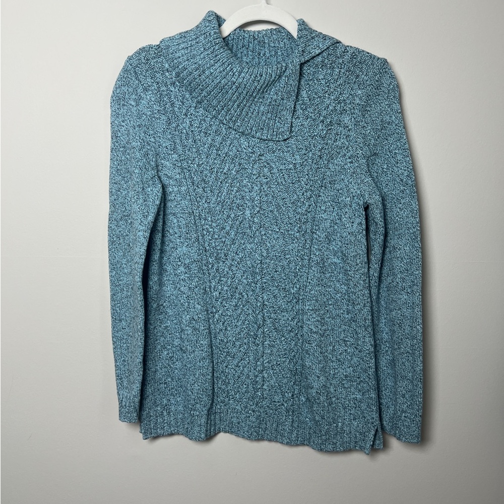 Talbots Cotton Cowl Neck Shaker knit sweater size Sm